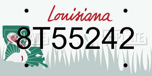 8T55242 Louisiana License Plate