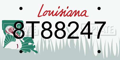 8T88247 Louisiana License Plate