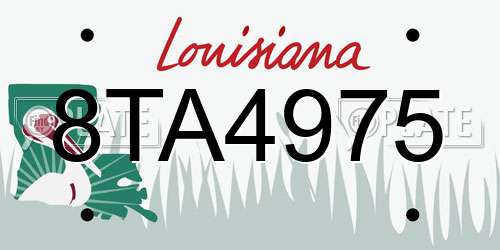 8TA4975 Louisiana License Plate