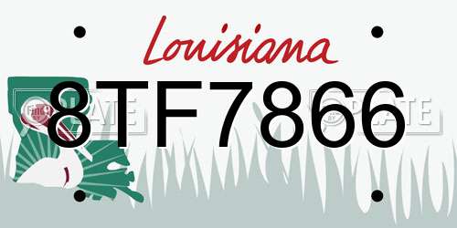 8TF7866 Louisiana License Plate