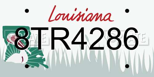 8TR4286 Louisiana License Plate
