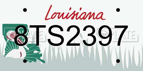 8TS2397 Louisiana License Plate