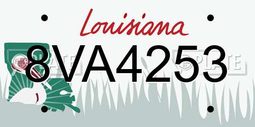 8VA4253 Louisiana License Plate