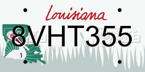 8VHT355 Louisiana License Plate