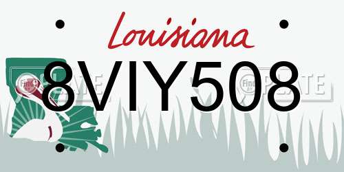 8VIY508 Louisiana License Plate
