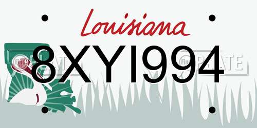 8XYI994 Louisiana License Plate