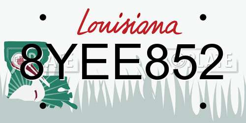 8YEE852 Louisiana License Plate