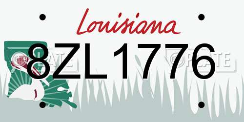 8ZL1776 Louisiana License Plate