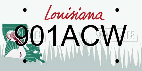 901ACW Louisiana License Plate