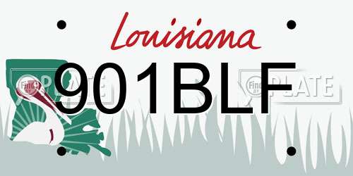 901BLF Louisiana License Plate