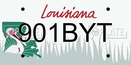 901BYT Louisiana License Plate