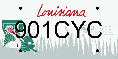 901CYC Louisiana License Plate