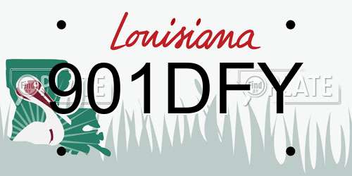 901DFY Louisiana License Plate