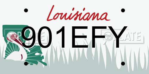 901EFY Louisiana License Plate