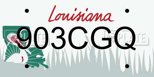 903CGQ Louisiana License Plate