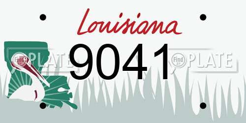 9041 Louisiana License Plate