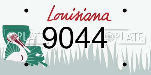 9044 Louisiana License Plate