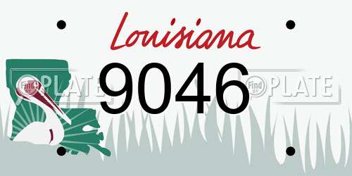 9046 Louisiana License Plate