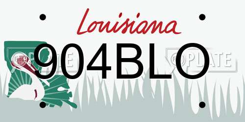 904BLO Louisiana License Plate