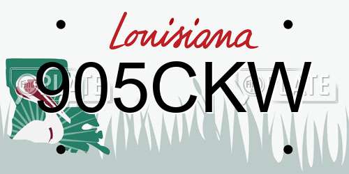 905CKW Louisiana License Plate