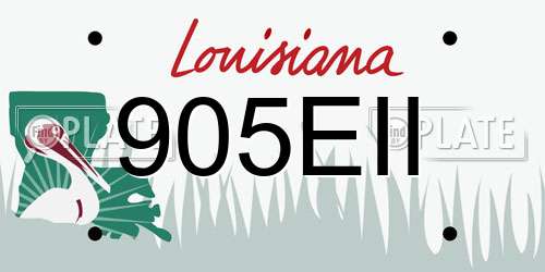 905EII Louisiana License Plate