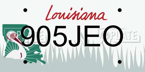 905JEO Louisiana License Plate