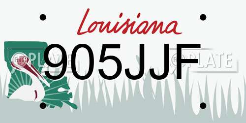 905JJF Louisiana License Plate
