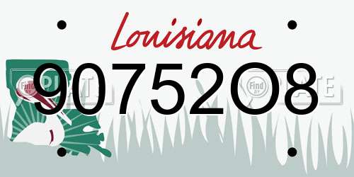 90752O8 Louisiana License Plate