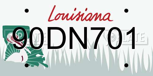 90DN701 Louisiana License Plate
