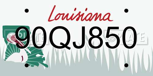 90QJ850 Louisiana License Plate