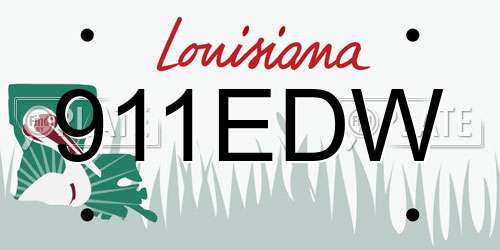 911EDW Louisiana License Plate
