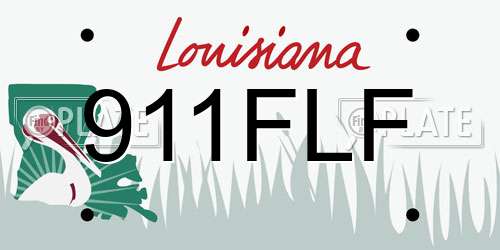 911FLF Louisiana License Plate