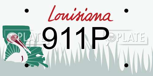 911P Louisiana License Plate