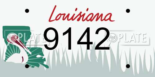 9142 Louisiana License Plate
