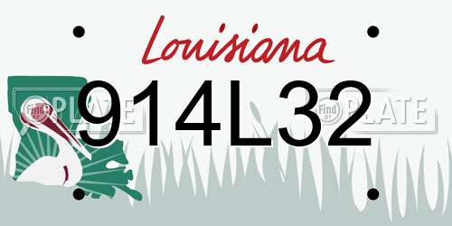 914L32 Louisiana License Plate