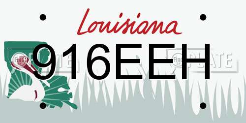 916EEH Louisiana License Plate