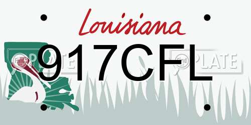 917CFL Louisiana License Plate