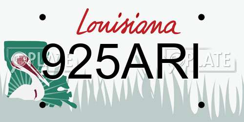 925ARI Louisiana License Plate