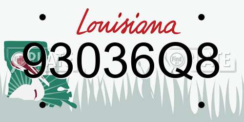 93036Q8 Louisiana License Plate