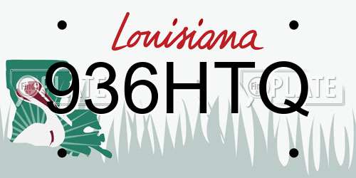 936HTQ Louisiana License Plate