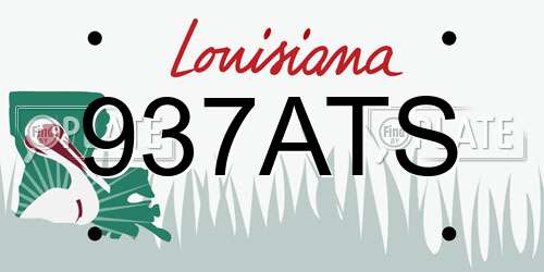 937ATS Louisiana License Plate