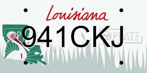 941CKJ Louisiana License Plate