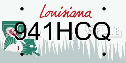 941HCQ Louisiana License Plate