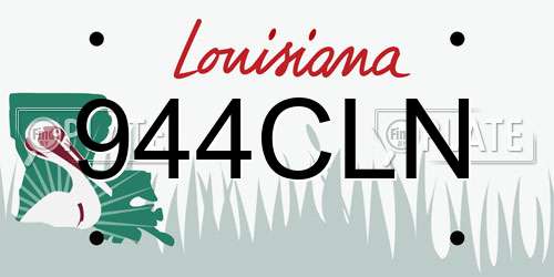 944CLN Louisiana License Plate