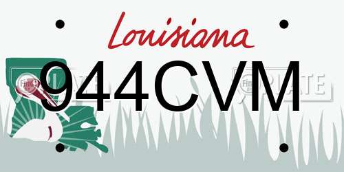 944CVM Louisiana License Plate