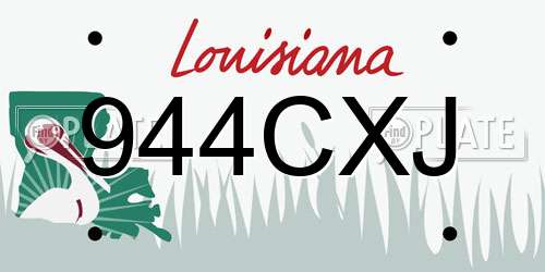 944CXJ Louisiana License Plate