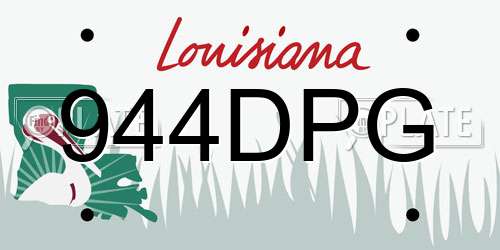944DPG Louisiana License Plate