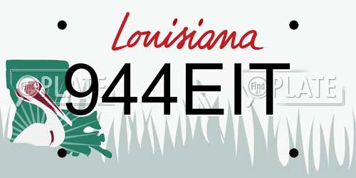 944EIT Louisiana License Plate