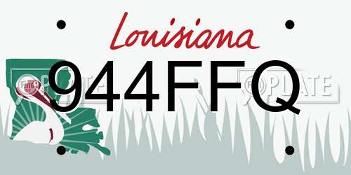 944FFQ Louisiana License Plate