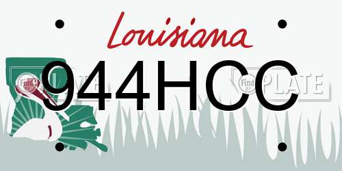 944HCC Louisiana License Plate